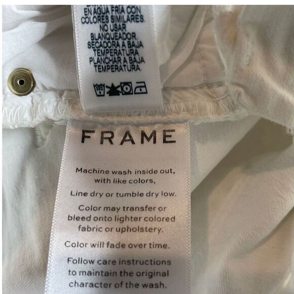 Frame Denim Womens Lehigh Skinny Fit Distressed Frayed‎ Hems Jeans Size 27 New - Picture 10 of 12